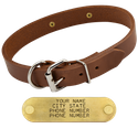 1 in. Leather D-End Dog Collar
