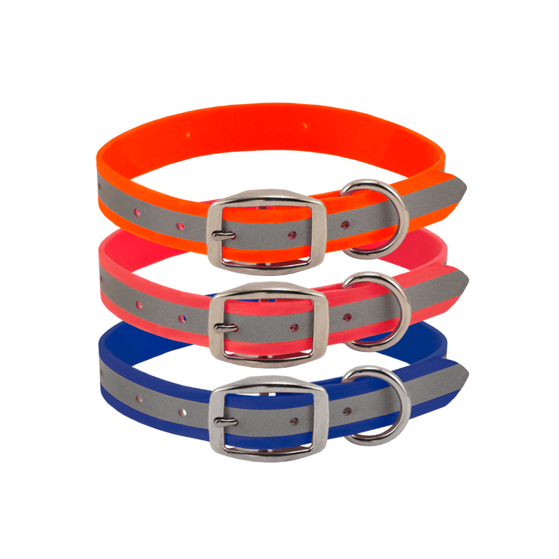 CLOSEOUT 1 in. TufFlex Reflective Standard Dog Collars Gun Dog Supply