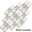 12-pack Additional Stainless Steel Engraved ID Name Plates with Rivets