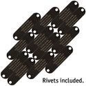 12-pack Additional Black Engraved ID Name Plates with Rivets