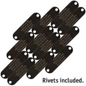  shop 12-pack Additional Black Engraved ID Name Plates with Rivets
