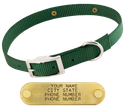 GREEN 3/4 in. OmniPet Single Ply Stitched Nylon Collar