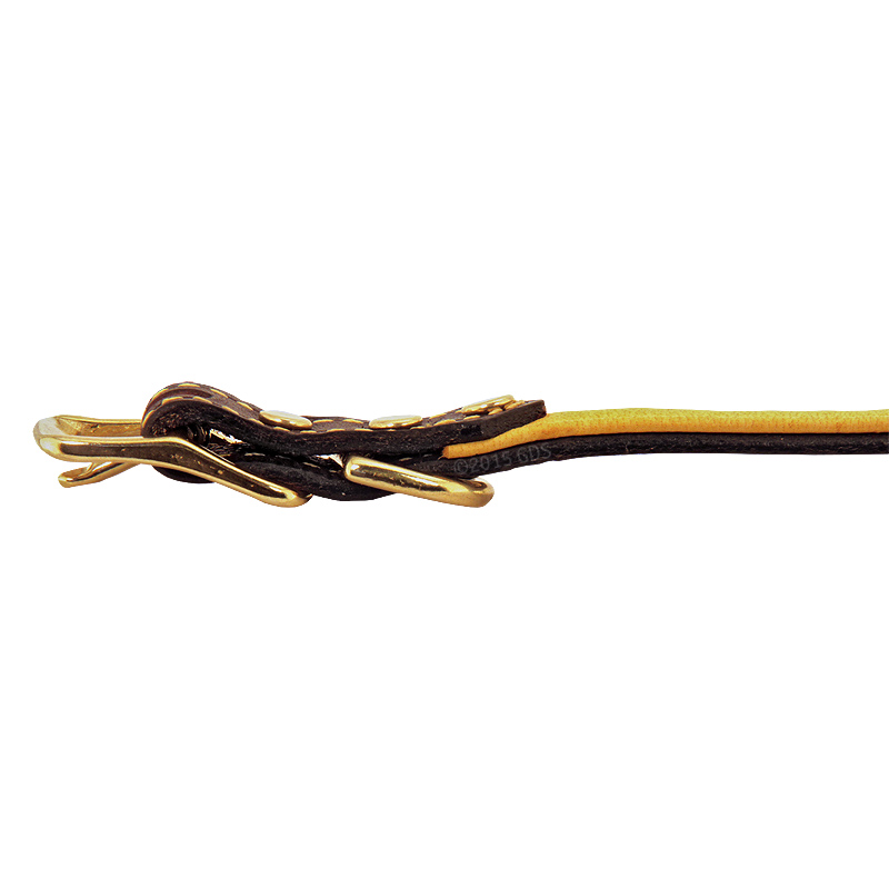 3/4 in. Deer Tan Latigo Leather Collar Buckle Edge Detail