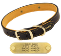 3/4 in. Deer Tan Latigo Leather Dog Collar by OmniPet
