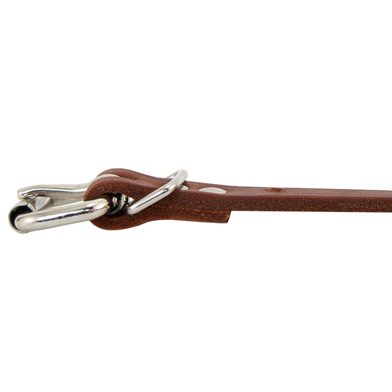 3/4 in. Leather Center Ring Puppy/Small Collar Buckle Edge Detail