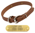 3/4 in. Leather D-End Puppy / Small Dog Collar