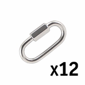 Stainless Steel Quick Link 5 mm x 3/16 in. x 2 in. -- 12 Pack