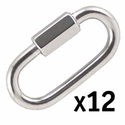 Stainless Steel Quick Link 5 mm x 3/16 in. x 2 in. -- 12 Pack