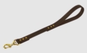 CHOCOLATE BROWN BRASS DAWG 18 in. Biothane Traffic Lead w/ Brass Hardware