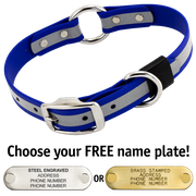  shop BIG DAWG Visibility -- ROYAL BLUE 1 in. Reflective Biothane O-Ring Collar