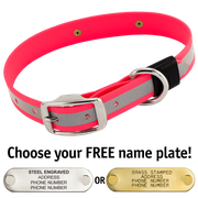  shop BIG DAWG Visibility -- HOT PINK 1 in. Reflective Biothane Standard Collar