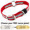 BIG DAWG Visibility -- CHERRY RED 1 in. Reflective Biothane O-Ring Collar