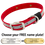 BIG DAWG Visibility -- CHERRY RED 1 in. Reflective Biothane Standard Collar