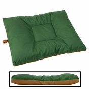 LARGE Bizzy Beds® Dog Bed with Zipper -- Woodlands Green / Brown Canvas Two-Tone