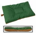 MEDIUM Bizzy Beds® Dog Bed with Zipper -- Woodlands Green / Brown Canvas Two-Tone