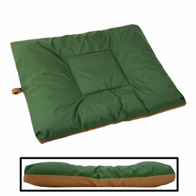 EXTRA LARGE Bizzy Beds® Dog Bed with Zipper -- Woodlands Green / Brown Canvas Two-Tone