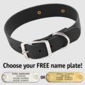 BLACK BIGGER DAWG 1 1/2 in. Biothane Standard Collar