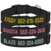 BLACK 1 in. Custom Embroidered Kwik Klip Nylon Dog Collar