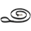 BLACK Omnipet Bravo 1 in. x 6 ft. 2-Ply Stitched Nylon Leash
