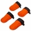 Blaze Orange Nylon Dog Boots -- Set of 4