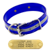 BLUE 1-1/2 in. Beaded Reflective D-End Dog Collar