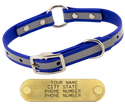 ROYAL BLUE little dawg VISIBILITY 3/4 in. Biothane Puppy & Small Dog O-Ring Collar -- 15 in. Neck