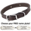CHOCOLATE BROWN The Bull Premium 2-Ply Leather Standard Dog Collar