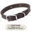 CHOCOLATE BROWN The Bull Premium 2-Ply Leather Standard Dog Collar