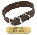 CHOCOLATE BROWN BIGGER DAWG 1 1/2 in. Biothane Standard Collar