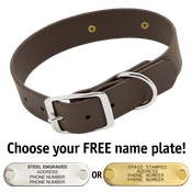  shop CHOCOLATE BROWN BIGGER DAWG 1 1/2 in. Biothane Standard Collar