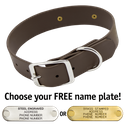 CHOCOLATE BROWN BIGGER DAWG 1 1/2 in. Biothane Standard Collar