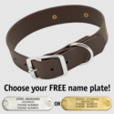 CHOCOLATE BROWN BIGGER DAWG 1 1/2 in. Biothane Standard Collar