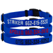 BLUE 3/4 in. Custom Embroidered Kwik Klip Nylon Dog Collar