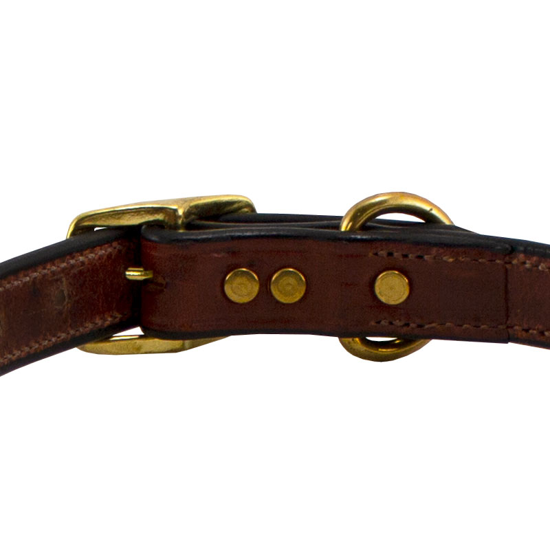 MOPIX Deluxe Leather Dog Collar Back of Buckle Detail.