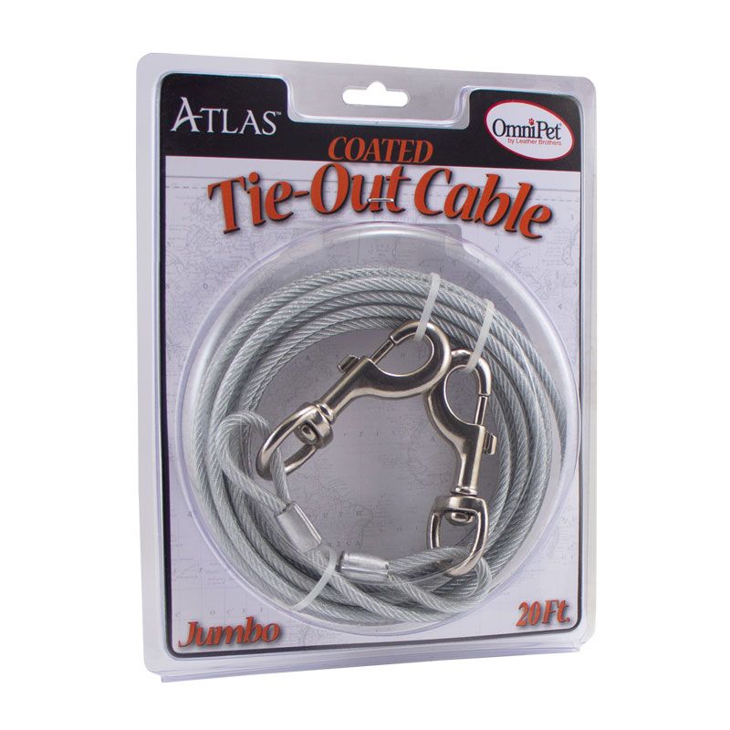 OmniPet Jumbo VinylCoated Steel Dog TieOut Cable 20 ft.. 17.99.