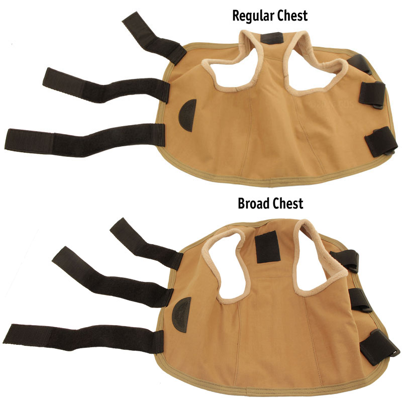 Dog Vest Regular vs Broad 