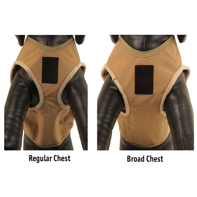 Dog Vest Regular vs Broad
