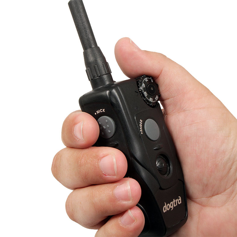Dogtra 200C Transmitter Controls in Hand
