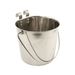 Flat Sided Water Bucket with Riveted Hooks - 4 Quart