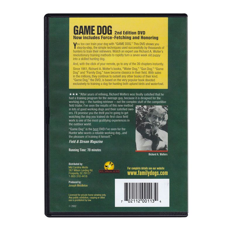 Richard Wolters Game Dog with Charlie Jurney DVD. 29.95 (Save 10.00)