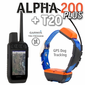 Garmin ALPHA 200 PLUS + T20 GPS Dog Tracking Collar Combo