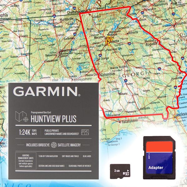 thumbnail image 2 of Garmin HuntView PLUS Mississippi MicroSD Card | 24K Topo Maps & Birdseye Satellite Imagery | 010-12605-05 2 of 6