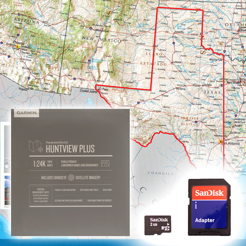 Garmin Huntview PLUS Map Card Texas West. 89.99.