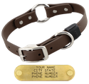 CHOCOLATE BROWN BIG DAWG 1 in. Biothane O-Ring Collar