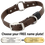 CHOCOLATE BROWN BIG DAWG 1 in. Biothane O-Ring Collar
