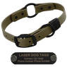 STEALTH Dawg -- OLIVE GREEN 1 in. Biothane O-Ring Collar with Black Hardware