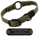 STEALTH Dawg -- OLIVE GREEN 1 in. Biothane O-Ring Collar with Black Hardware