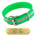 GREEN 1-1/2 in. Beaded Reflective D-End Dog Collar