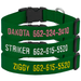 GREEN 1 in. Custom Embroidered Kwik Klip Nylon Dog Collar