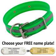  shop GREEN 1-1/2 in. Beaded Reflective D-End Dog Collar